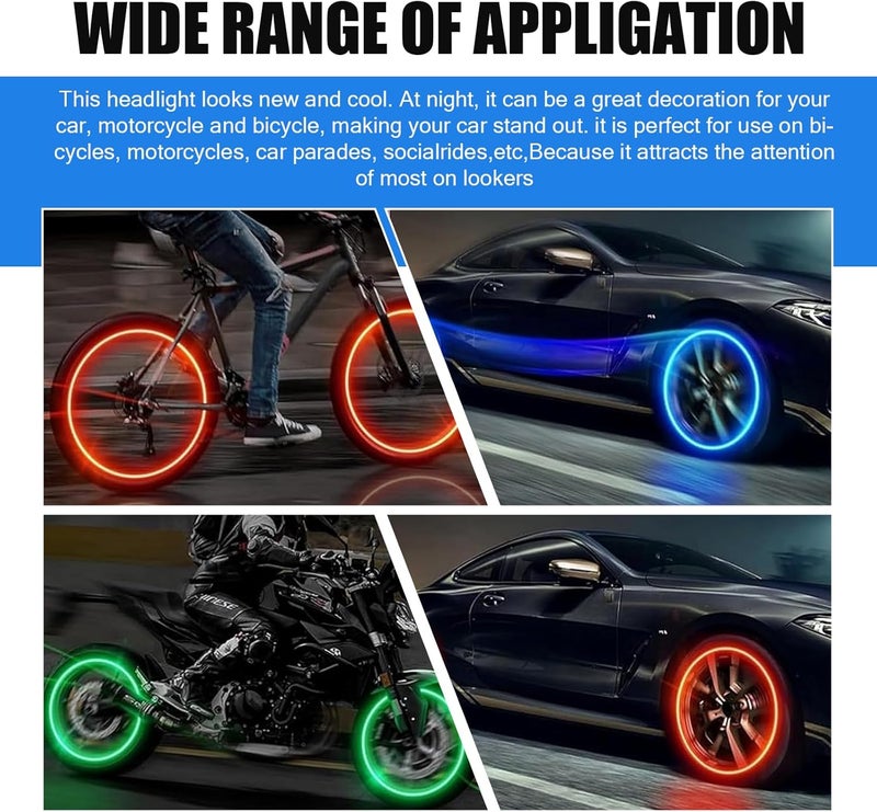 MLY 6 PCS LED Tire Valve Caps, Waterproof Wheel Tire Valve Lights, Wheel Rim Accent Lighting with Night Safety Mode & Style-Enhancing Glow Technology, Universal for Cars/Trucks/SUVs/Motorcycles (Blue) - Image 5